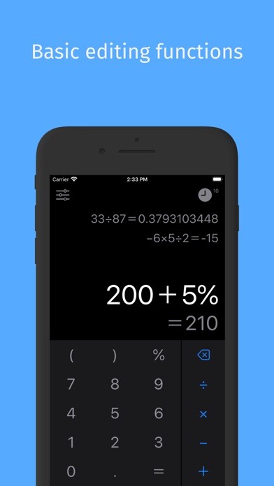 Emulate iPhone app Calculator 42 with History PRO using MyAndroid