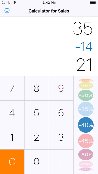 Emulate iPhone app Calculator Discount using MyAndroid