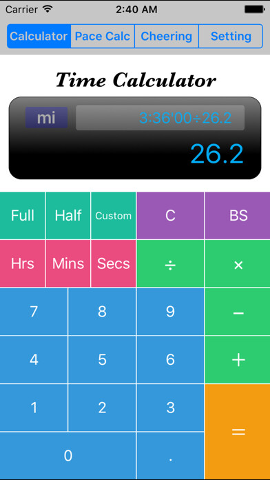 Emulate iPhone app Calculator For Runner (CalcForRun) using MyAndroid Emulate iPhone app Calculator For Runner (CalcForRun) using MyAndroid
