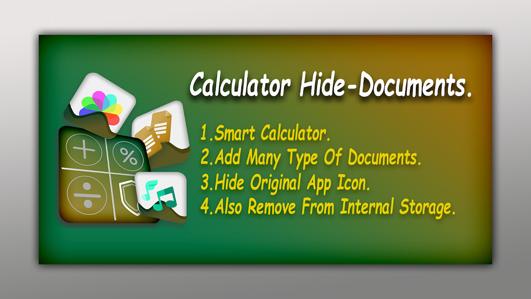 Run android online APK Calculator Lock-Hide Documents from MyAndroid or emulate Calculator Lock-Hide Documents using MyAndroid