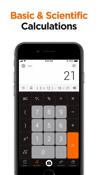 Emulate iPhone app Calculator & Math Solver using MyAndroid