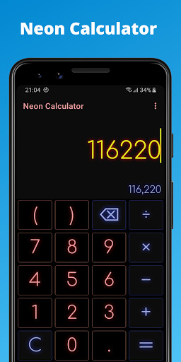 Run android online APK Calculator - Neon Edition from MyAndroid or emulate Calculator - Neon Edition using MyAndroid