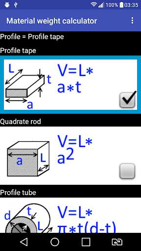 Run android online APK Calculator of section, volume and mass the profile from MyAndroid or emulate Calculator of section, volume and mass the profile using MyAndroid Run android online APK Calculator of section, volume and mass the profile from MyAndroid or emulate Calculator of section, volume and mass the profile using MyAndroid