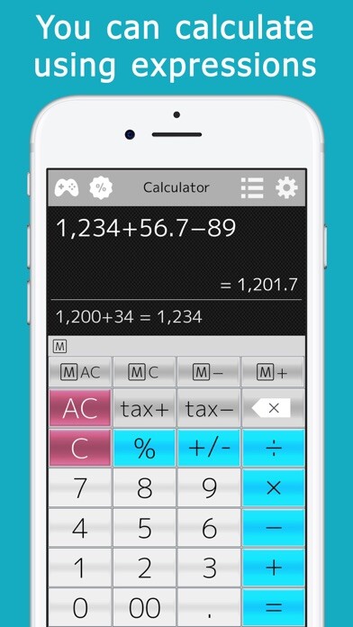 Emulate iPhone app Calculator++P using MyAndroid