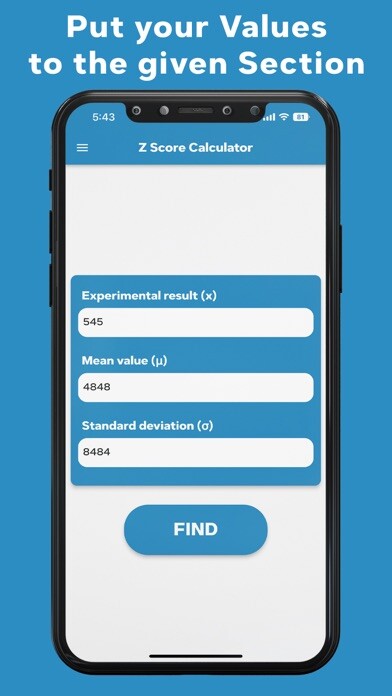 Emulate iPhone app Calculator to Find Z-Score using MyAndroid Emulate iPhone app Calculator to Find Z-Score using MyAndroid