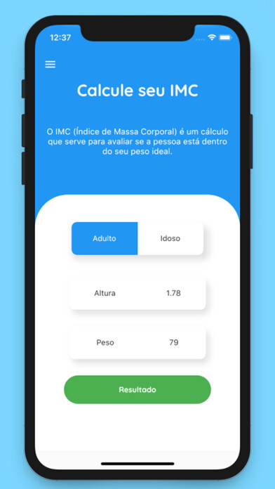 Emulate iPhone app Calcule Seu IMC using MyAndroid Emulate iPhone app Calcule Seu IMC using MyAndroid