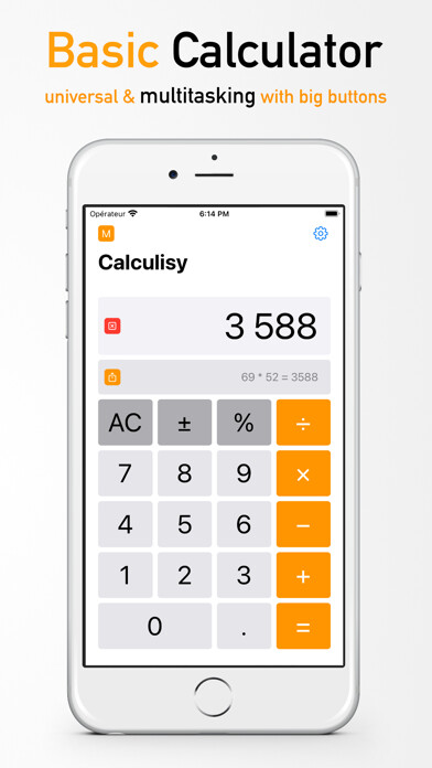 Emulate iPhone app Calculisy using MyAndroid