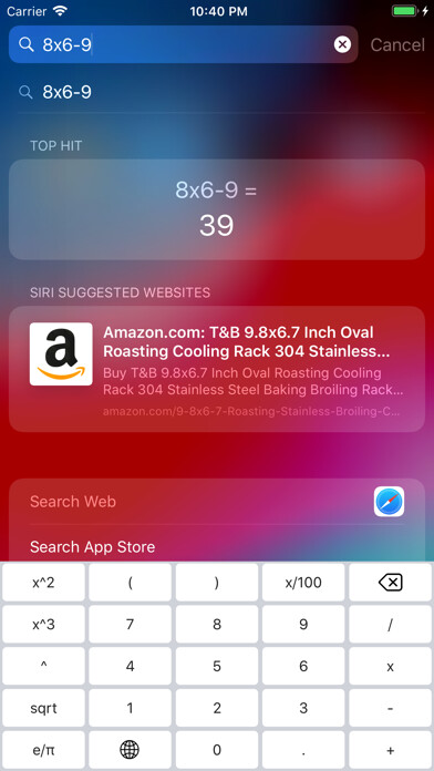 Emulate iPhone app Calcul Keyboard using MyAndroid