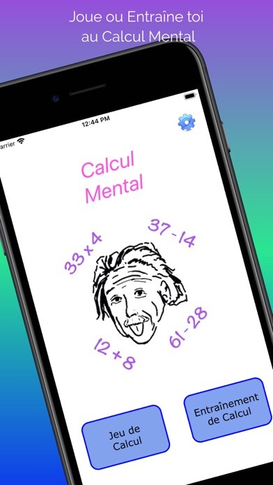 Emulate iPhone app Calcul Mental - Etudiant using MyAndroid