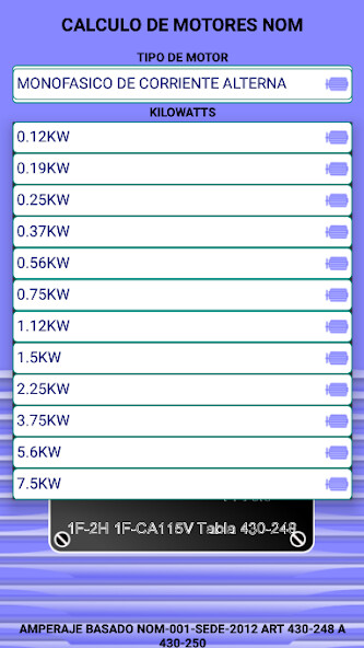 Run android online APK Calculo de Motores NOM LITE from MyAndroid or emulate Calculo de Motores NOM LITE using MyAndroid
