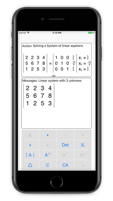 Emulate iPhone app Calculum Pro - Matrixcalculator for Linear Algebra using MyAndroid Emulate iPhone app Calculum Pro - Matrixcalculator for Linear Algebra using MyAndroid
