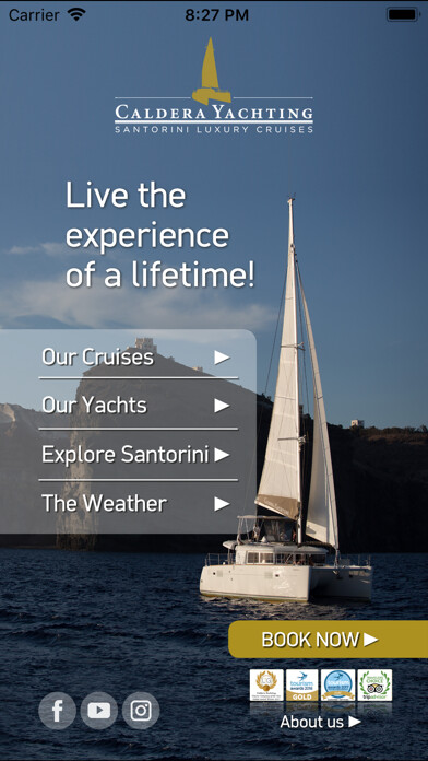 Emulate iPhone app Caldera Yachting using MyAndroid