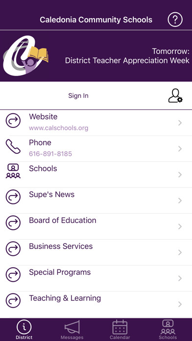 Emulate iPhone app Caledonia Community Schools using MyAndroid Emulate iPhone app Caledonia Community Schools using MyAndroid