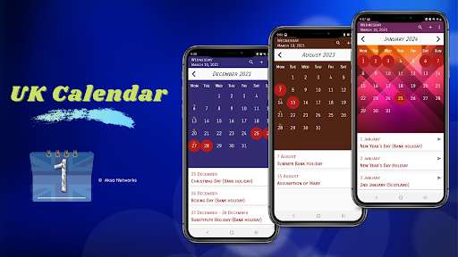 Run android online APK Calendar 2021 UK with  Bank and Public Holiday from MyAndroid or emulate Calendar 2021 UK with  Bank and Public Holiday using MyAndroid