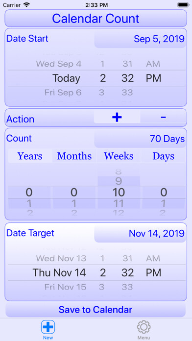 Emulate iPhone app Calendar Counter using MyAndroid Emulate iPhone app Calendar Counter using MyAndroid