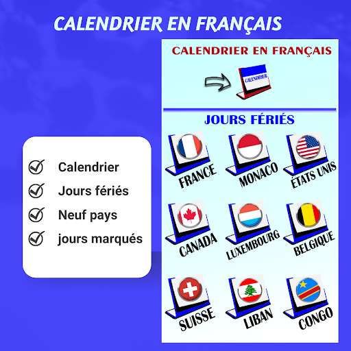 Run android online APK Calendar in  French from MyAndroid or emulate Calendar in  French using MyAndroid