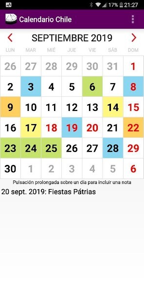 Run android online APK Calendario 2021 Feriados Nacionales Chile from MyAndroid or emulate Calendario 2021 Feriados Nacionales Chile using MyAndroid Run android online APK Calendario 2021 Feriados Nacionales Chile from MyAndroid or emulate Calendario 2021 Feriados Nacionales Chile using MyAndroid