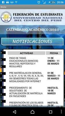 Emulate Android APK CALENDARIO ACADEMICO 2016-I