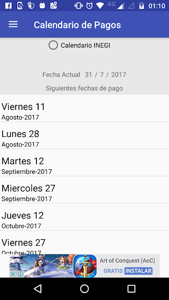 Run android online APK Calendario de pagos INEGI from MyAndroid or emulate Calendario de pagos INEGI using MyAndroid Run android online APK Calendario de pagos INEGI from MyAndroid or emulate Calendario de pagos INEGI using MyAndroid