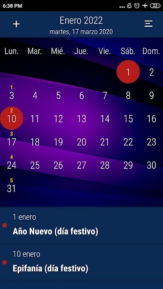 Emulate Android APK Calendario Feriados Argentina