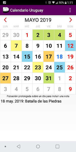 Run android online APK Calendario Uruguay 2021 Feriados y otros Eventos from MyAndroid or emulate Calendario Uruguay 2021 Feriados y otros Eventos using MyAndroid
