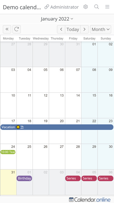 Emulate iPhone app Calendar.online using MyAndroid Emulate iPhone app Calendar.online using MyAndroid