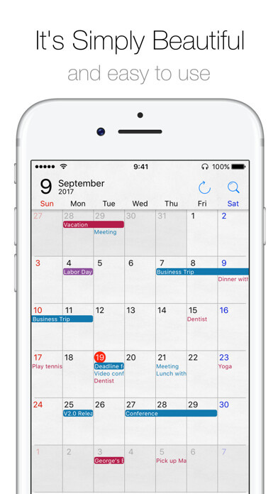 Emulate iPhone app Calendar Op.2 using MyAndroid