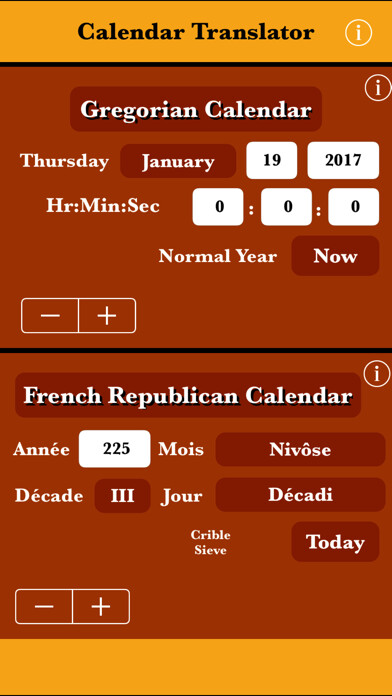 Emulate iPhone app Calendar Translator using MyAndroid