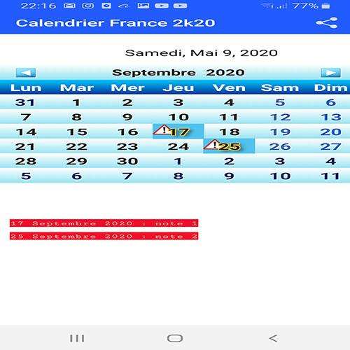 Run android online APK Calendrier France 2k20 from MyAndroid or emulate Calendrier France 2k20 using MyAndroid