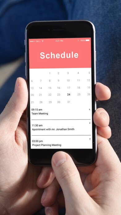 Emulate iPhone app Calendrier using MyAndroid