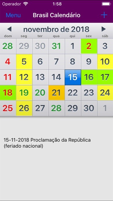 Emulate iPhone app Calendário 2019 Brasil using MyAndroid Emulate iPhone app Calendário 2019 Brasil using MyAndroid