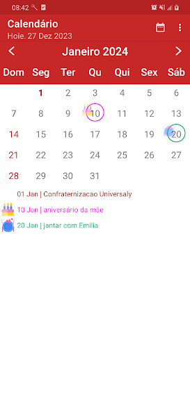 Run android online APK Calendrio from MyAndroid or emulate Calendrio using MyAndroid
