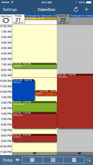 Emulate iPhone app CalenGoo Calendar using MyAndroid Emulate iPhone app CalenGoo Calendar using MyAndroid