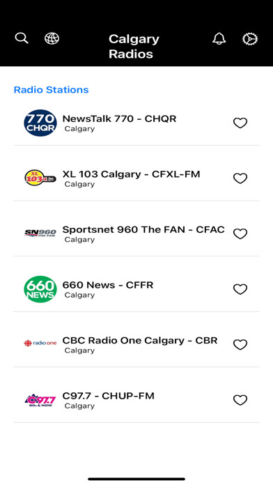 Emulate iPhone app Calgary Radios - Alberta FM AM using MyAndroid
