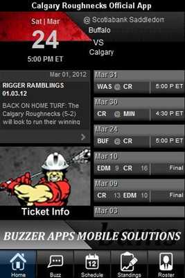 Emulate Android APK Calgary Roughnecks Official Ap