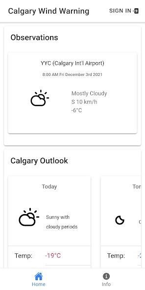 Run android online APK Calgary Wind Warning App from MyAndroid or emulate Calgary Wind Warning App using MyAndroid