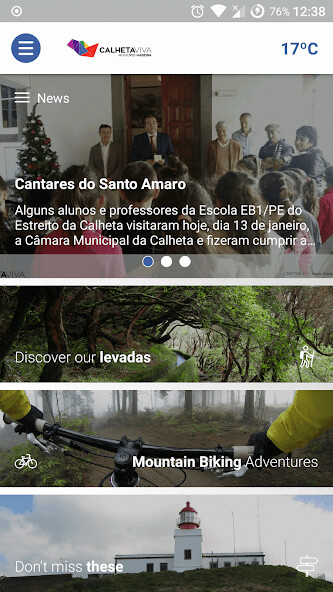 Emulate iPhone app Calheta Viva - Madeira using MyAndroid