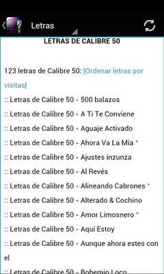 Emulate Android APK Calibre 50 Musica  Letras