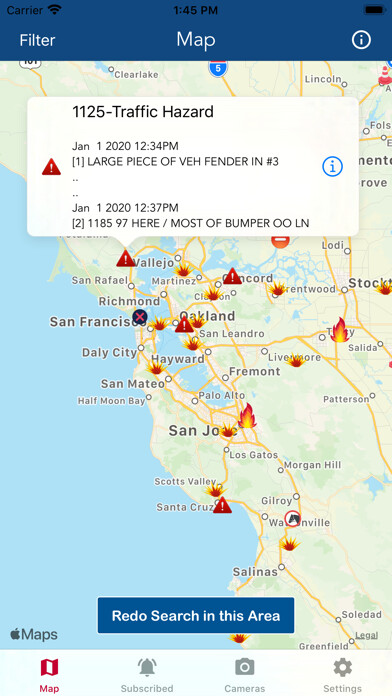 Emulate iPhone app California 511 Road Conditions using MyAndroid