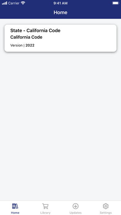 Emulate iPhone app California Code by PocketLaw using MyAndroid