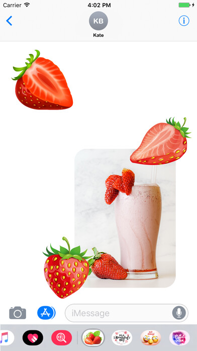 Emulate iPhone app California Strawberry Stickers using MyAndroid Emulate iPhone app California Strawberry Stickers using MyAndroid