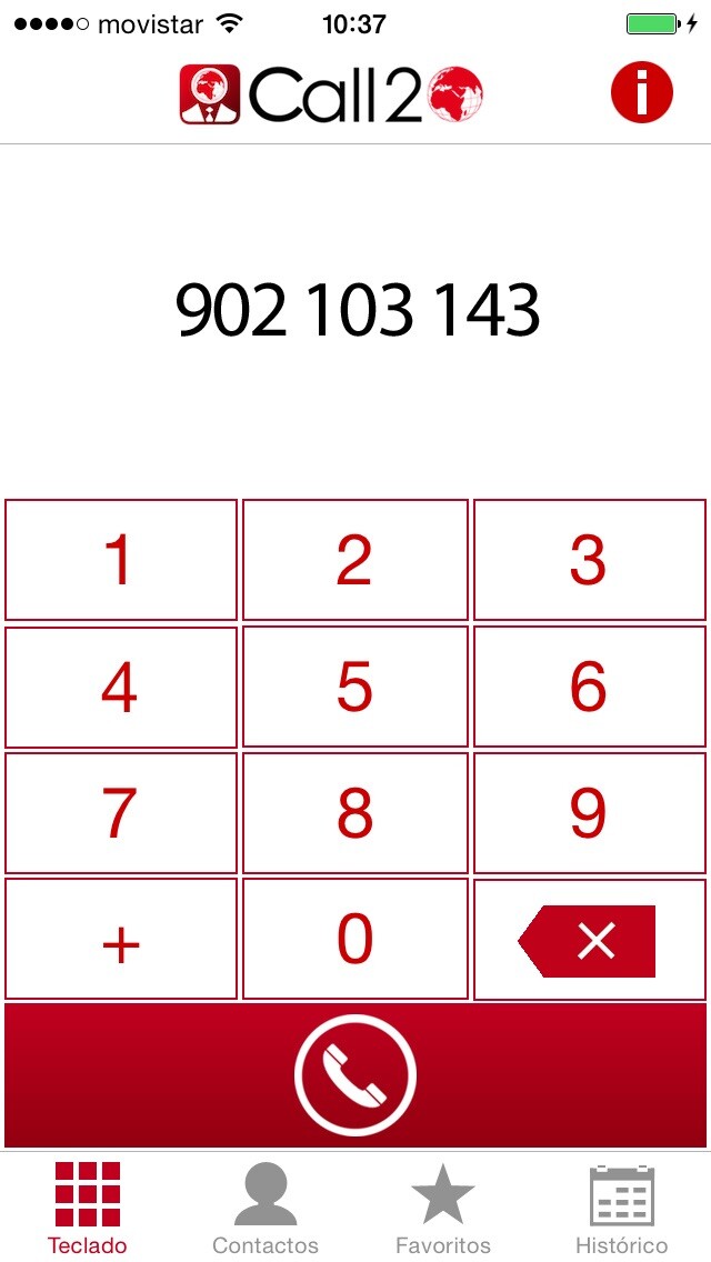 Emulate iPhone app Call2World Phone using MyAndroid