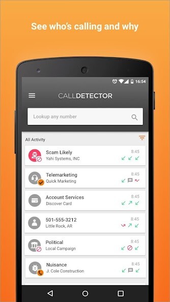 Run android online APK CallDetector from MyAndroid or emulate CallDetector using MyAndroid