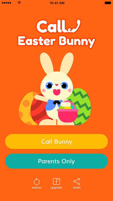 Emulate iPhone app Call Easter Bunny using MyAndroid