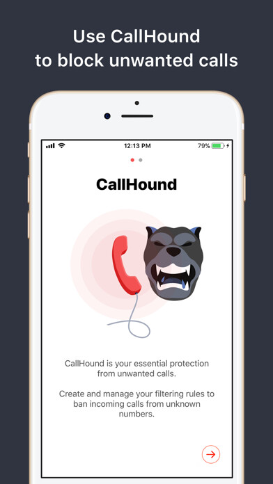 Emulate iPhone app CallHound Unwanted Calls Block using MyAndroid
