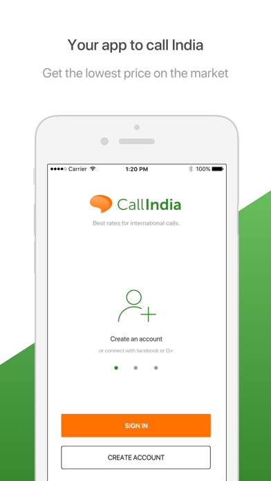 Emulate iPhone app CallIndia - Unlimited Calls using MyAndroid