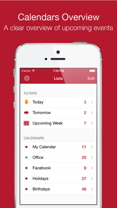 Emulate iPhone app Cal List - Calendar in a list using MyAndroid Emulate iPhone app Cal List - Calendar in a list using MyAndroid