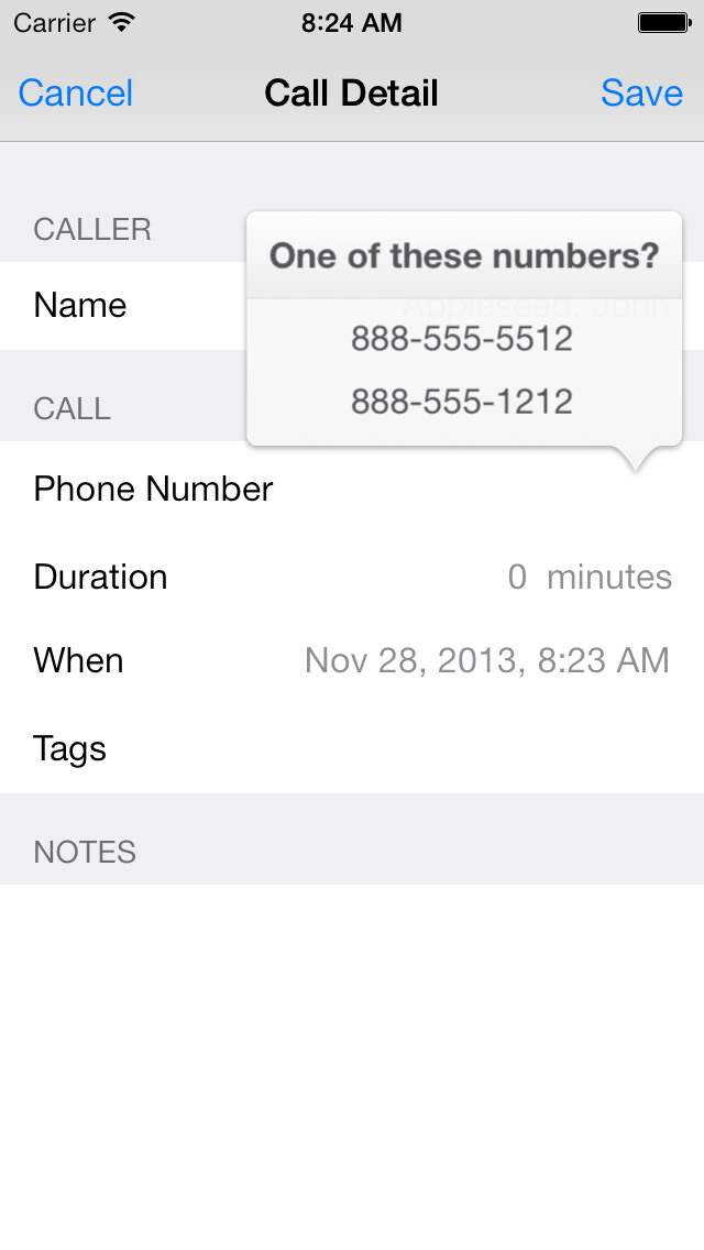 Emulate iPhone app Call Notes using MyAndroid Emulate iPhone app Call Notes using MyAndroid