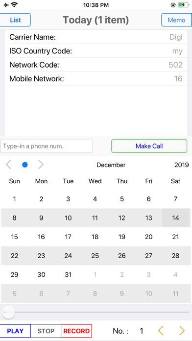 Emulate iPhone app CallPhoneCall - Telephone Memo using MyAndroid Emulate iPhone app CallPhoneCall - Telephone Memo using MyAndroid