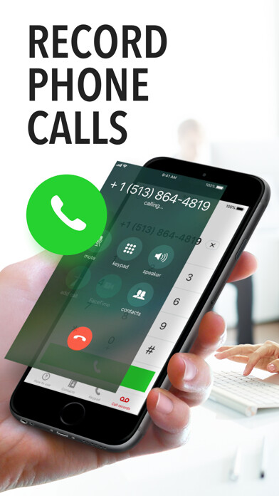 Emulate iPhone app Call Recorder for Me · using MyAndroid